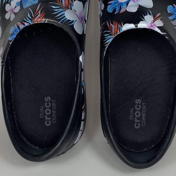 CROCS Dual Comfort Neria Pro 2 Women Size 7 Slip On Mule Clogs Floral Pattern - Picture 7 of 11